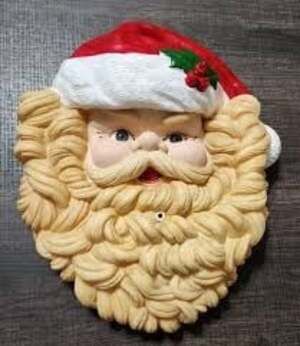 Vintage 10” Telco Creations Singing Santa Head 1995 Tested & Works